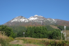 百沢スキー場より仰ぎ見る岩木山（行き）